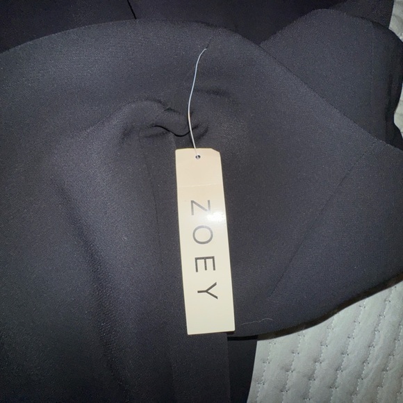 Zoey brand Black High rise Wide Leg zipper back closure Pants. Size 12 NWT - Picture 9 of 10